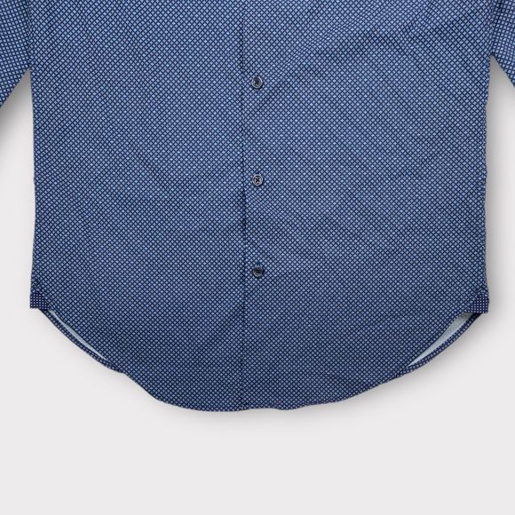 W.R.K Work Rest Karma Men's Small Medallion 4 Way Stretch Button Shirt Blue - Picture 4 of 14